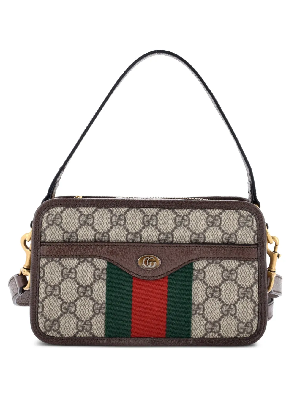 Gucci Pre-Owned Ophidia Top Handle Camera Bag GG Coated Canvas Small crossbody bag - Marrone