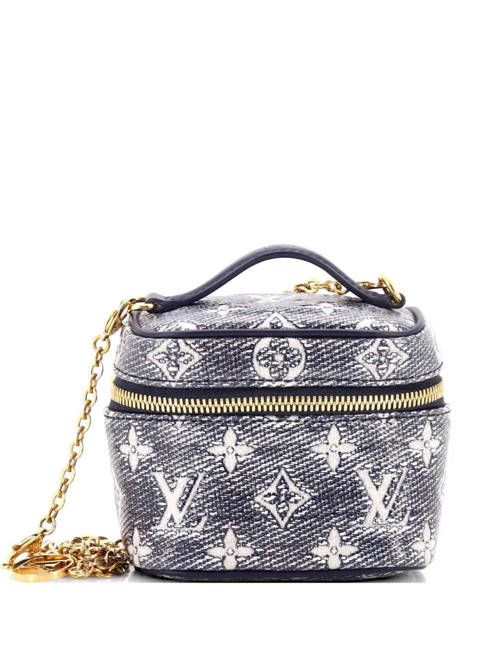 Louis Vuitton Pre-Owned Vanity Case Monoglam Jacquard Canvas Micro satchel - Blu