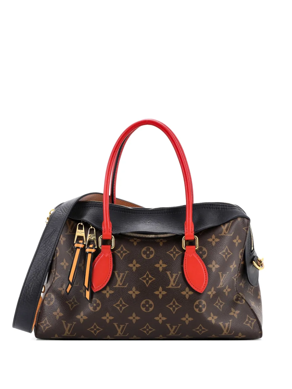 Louis Vuitton Pre-Owned Tuileries Handbag Monogram Canvas with Leather satchel - Nero