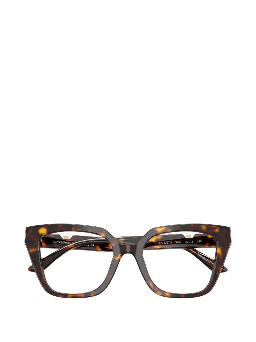 Emporio Armani Bril met vierkant montuur Bruin