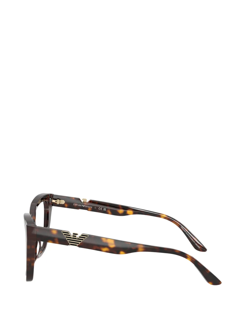 Emporio Armani Bril met vierkant montuur Bruin