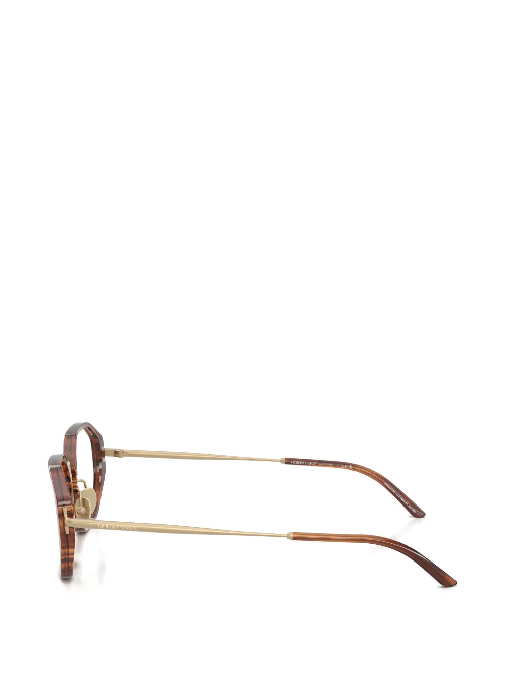  Giorgio Armani Geometric-frames Glasses - Brown 
