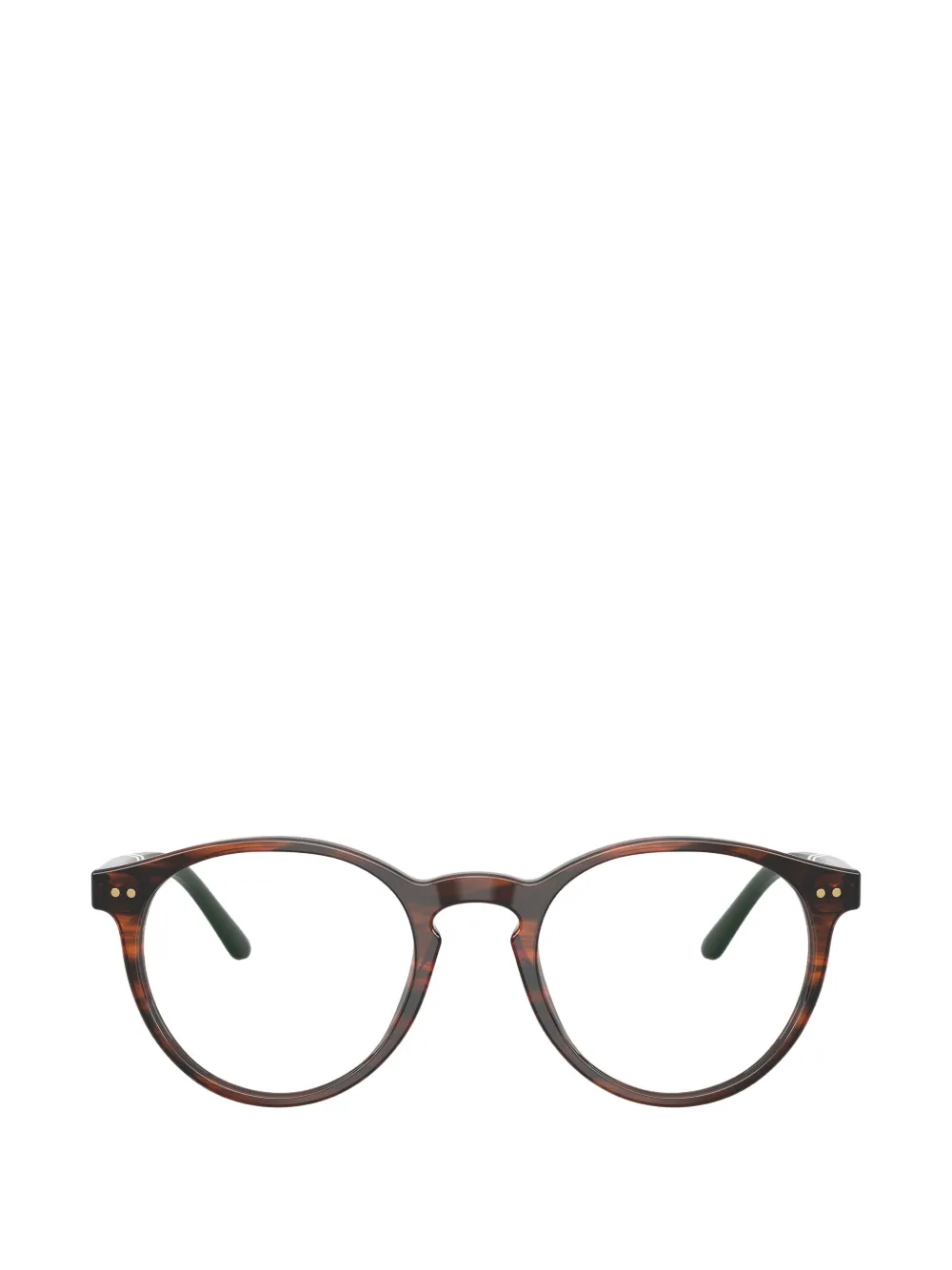 Polo Ralph Lauren round stripe glasses - Marrone
