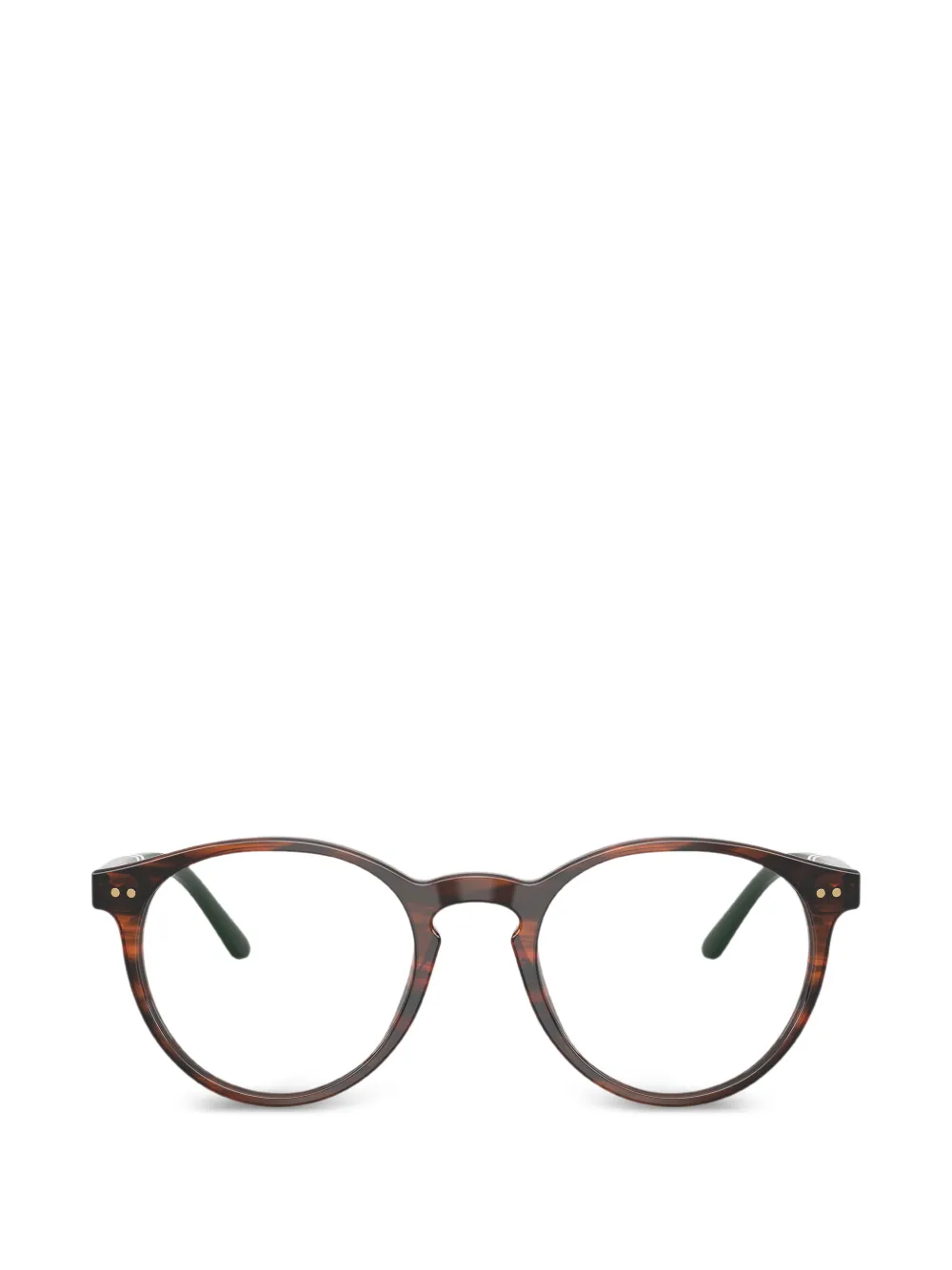 Polo Ralph Lauren round stripe glasses - Braun