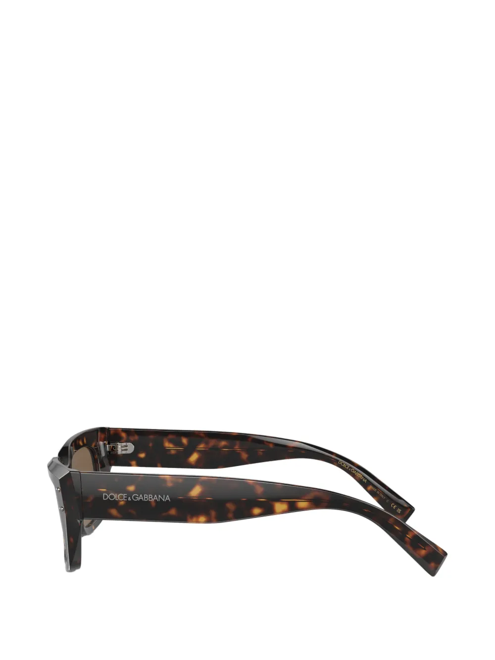 Dolce & Gabbana Eyewear Zonnebril met vierkant montuur en studs Bruin