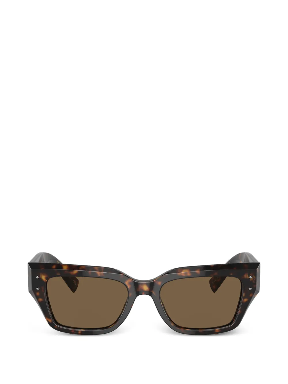 Dolce & Gabbana Eyewear square studed sunglasses - Marrone