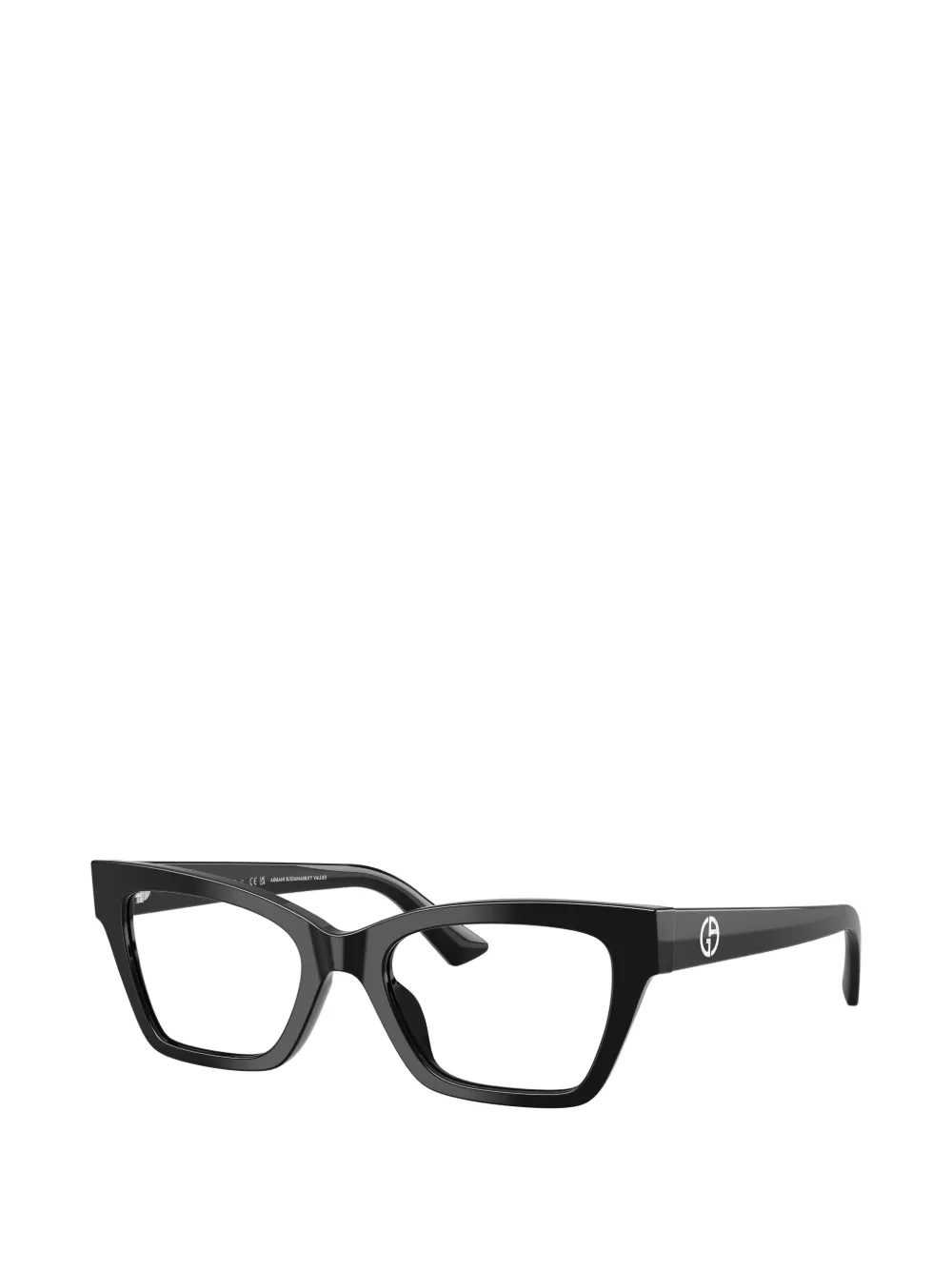 Giorgio Armani Bril met geometrisch montuur Zwart
