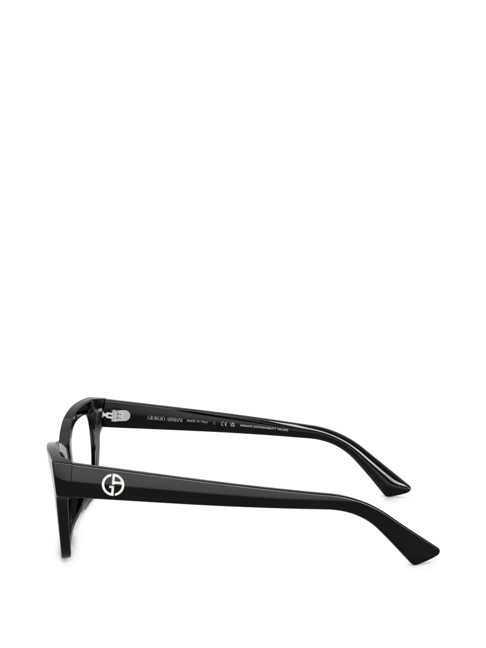 Giorgio Armani Bril met geometrisch montuur Zwart