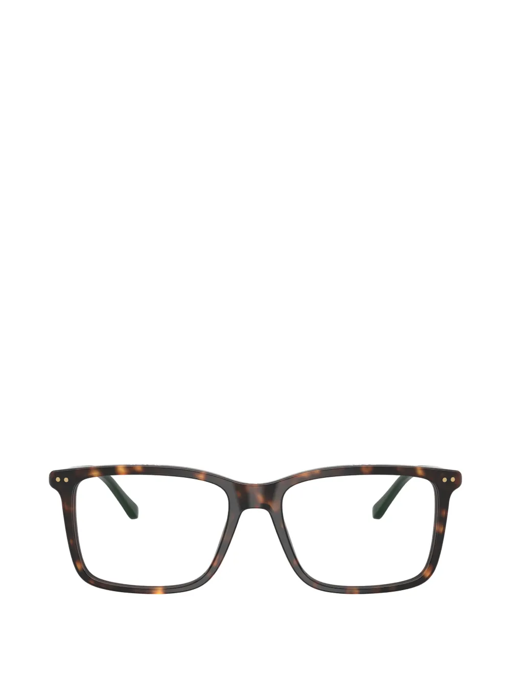 Polo Ralph Lauren striped-detail square-frame glasses - Verde