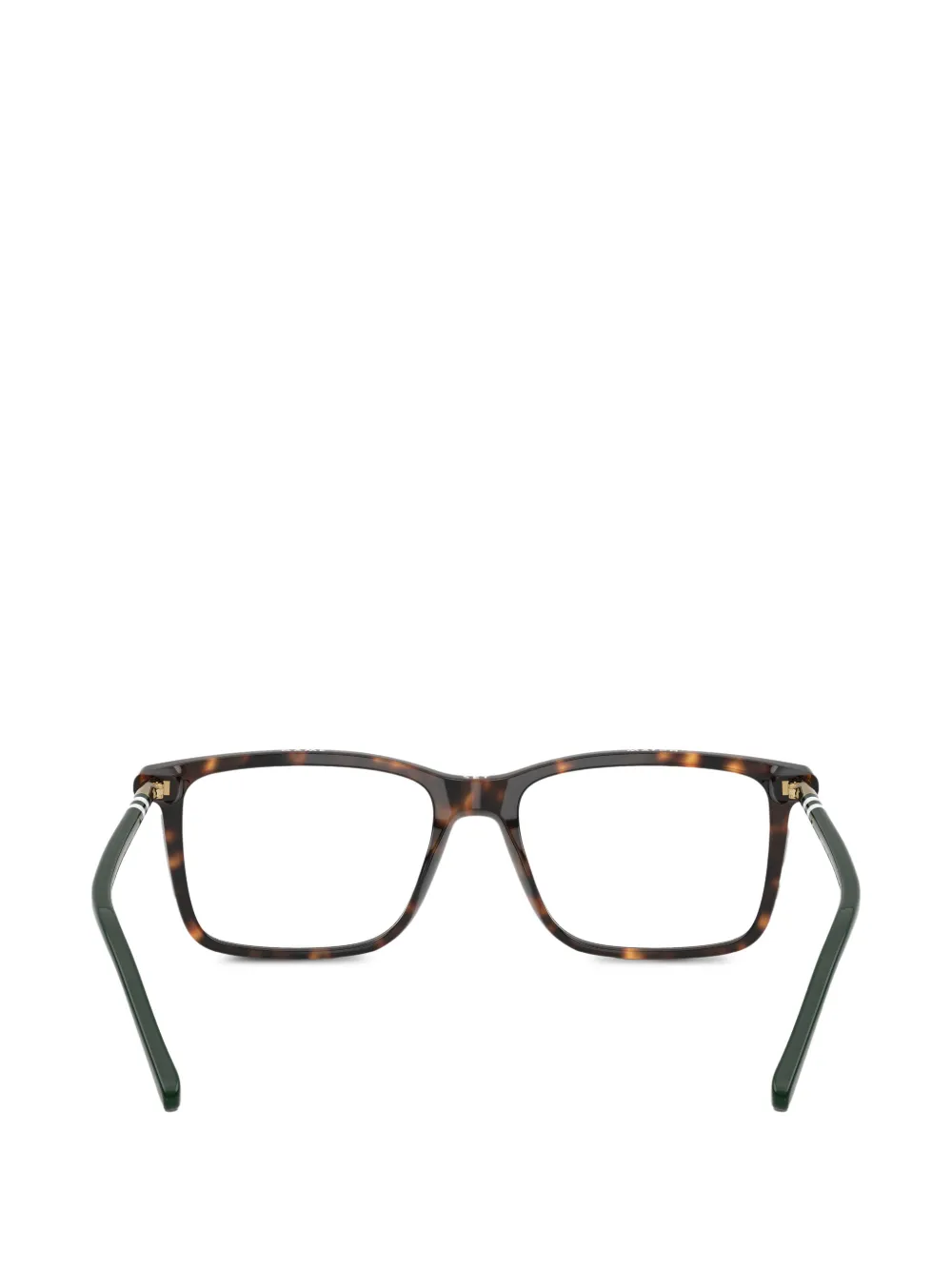 POLO RALPH LAUREN EYEWEAR Gestreepte bril met vierkant montuur Bruin