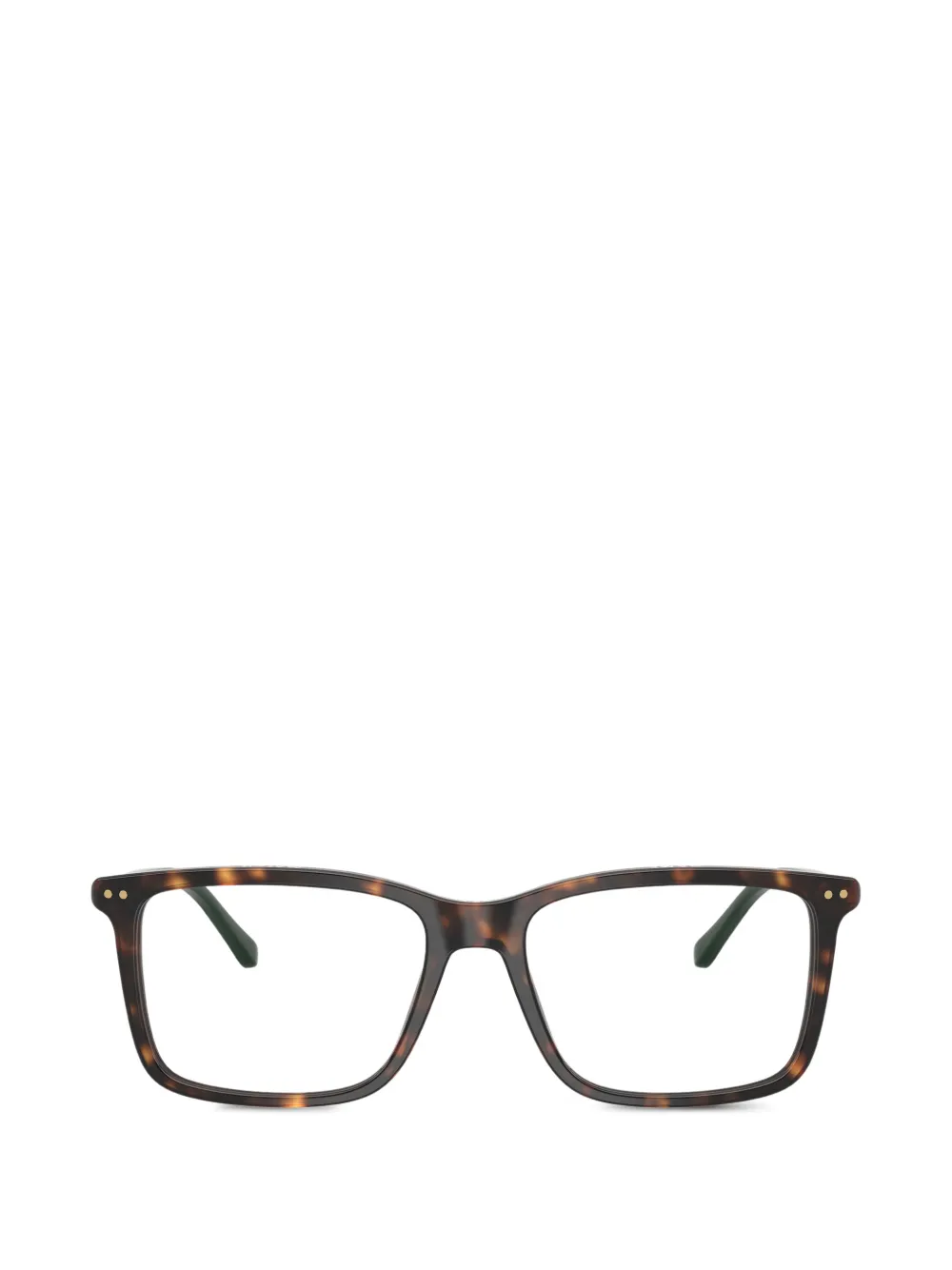 Polo Ralph Lauren striped-detail square-frame glasses - Verde