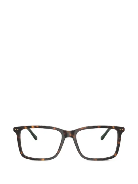 Polo Ralph Lauren striped-detail square-frame glasses