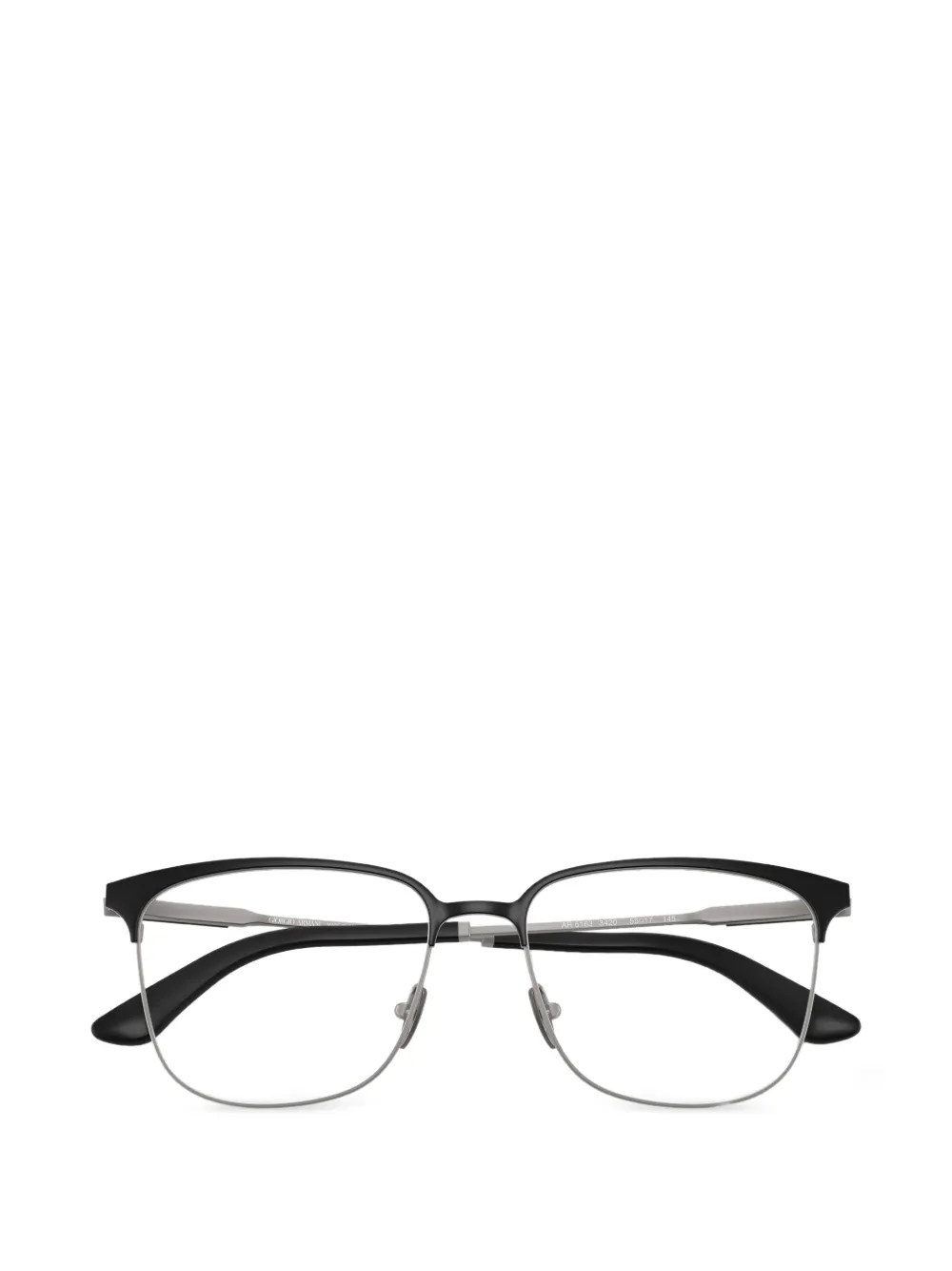 Giorgio Armani Bril met gewelfde afwerking Zwart