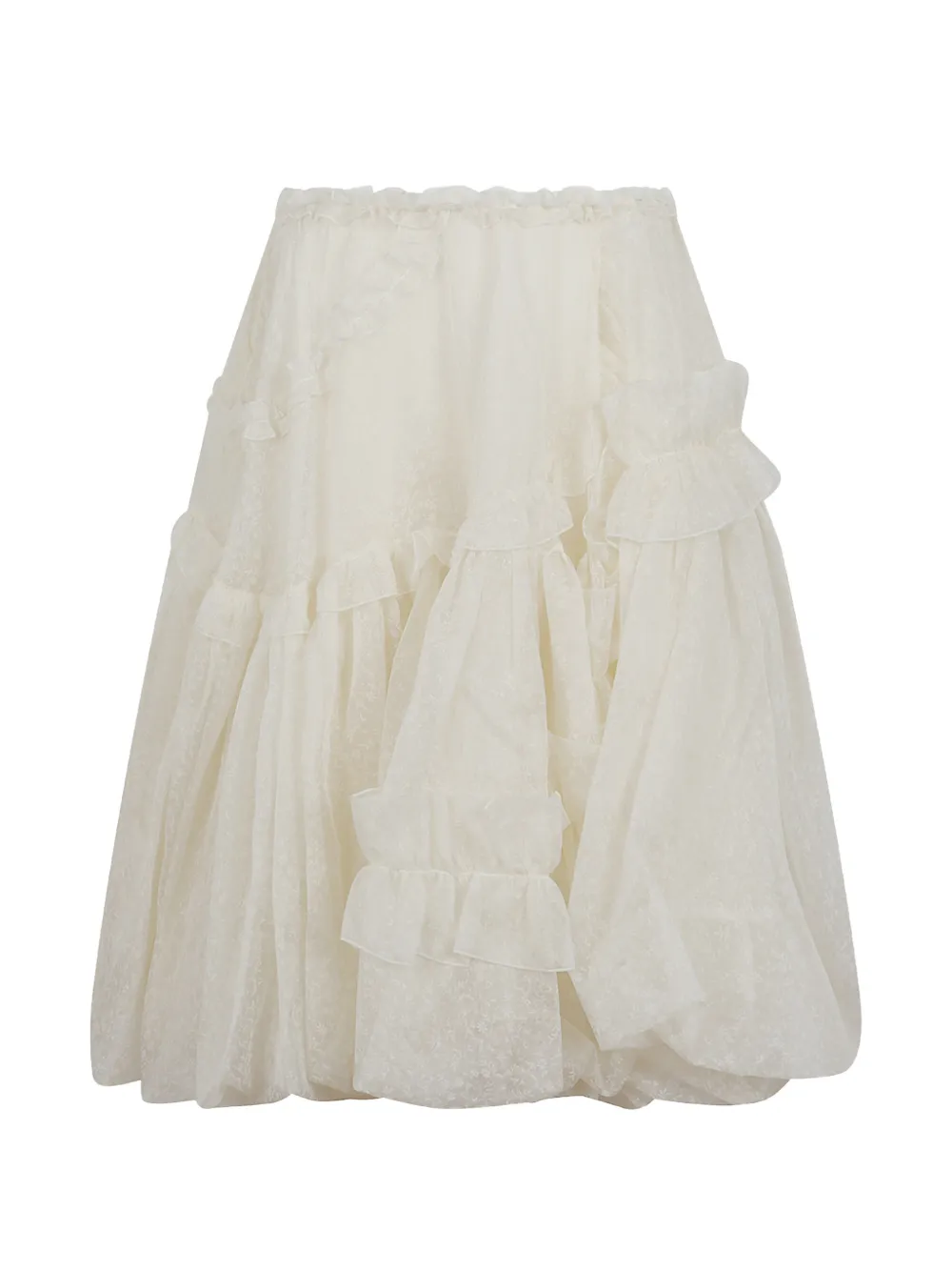 Ermanno Scervino ruffled tiered skirt - Toni neutri