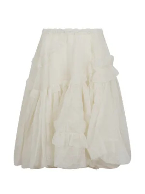 Ermanno Scervino プリーツレーススカート | ホワイト | FARFETCH JP