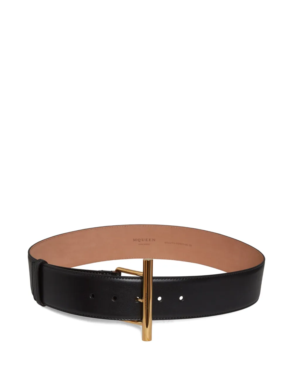 Alexander McQueen T-bar buckle belt - Nero