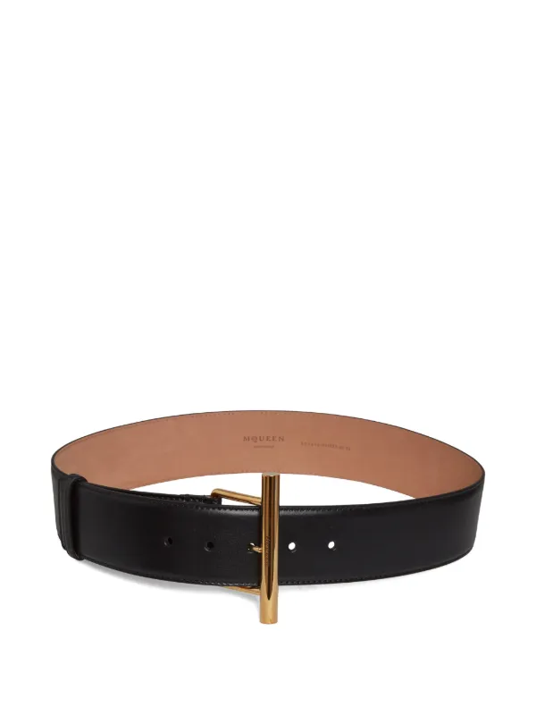 Alexander McQueen T-bar Buckle Belt in Black