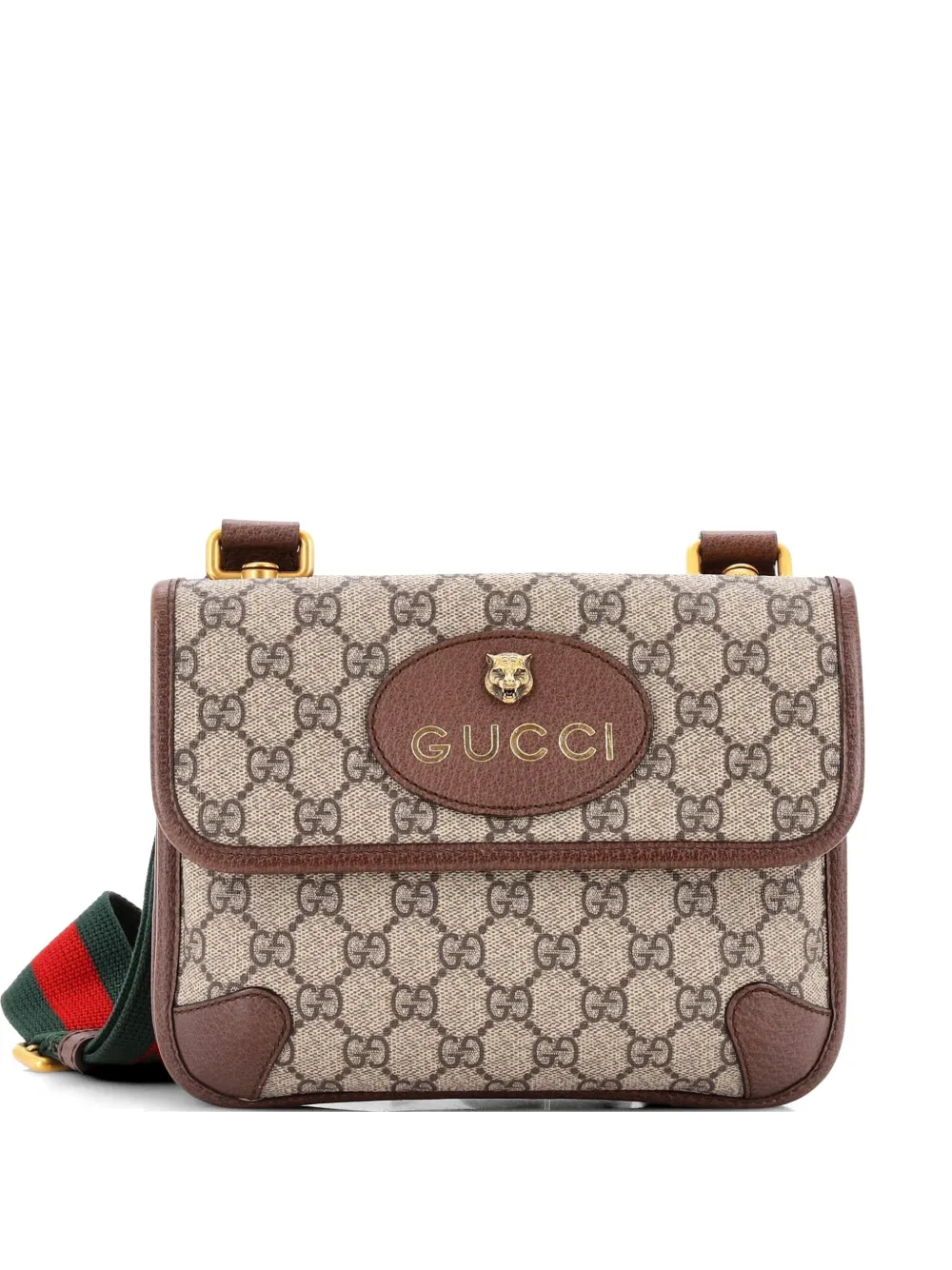 Gucci Pre-Owned Neo Vintage Flap Messenger GG Coated Canvas Small crossbody bag - Marrone