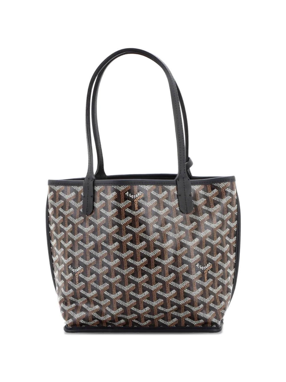 Goyard Pre-Owned Anjou Reversible Tote Coated Canvas Mini satchel - Nero