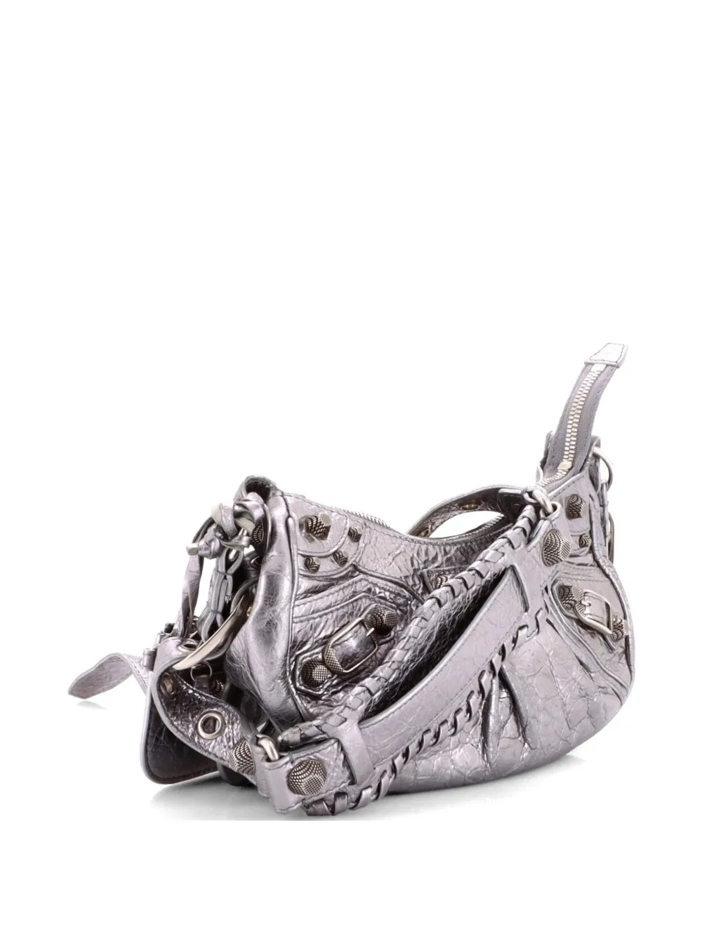 Le Cagole Giant Studs Shoulder Bag Leather Xs Hobo Bag