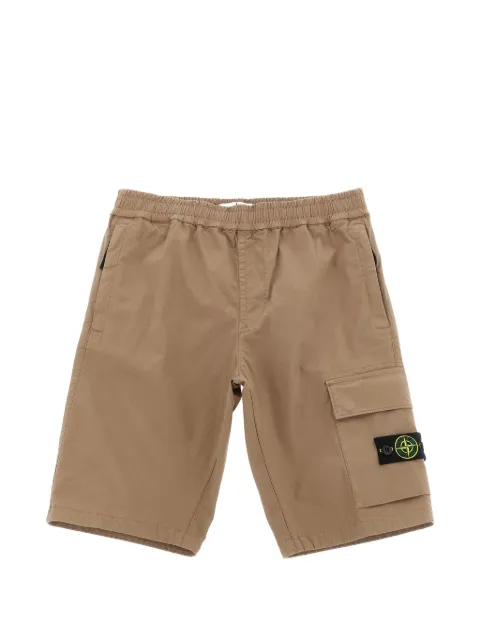 Stone Island Junior shorts cargo con distintivo del logo
