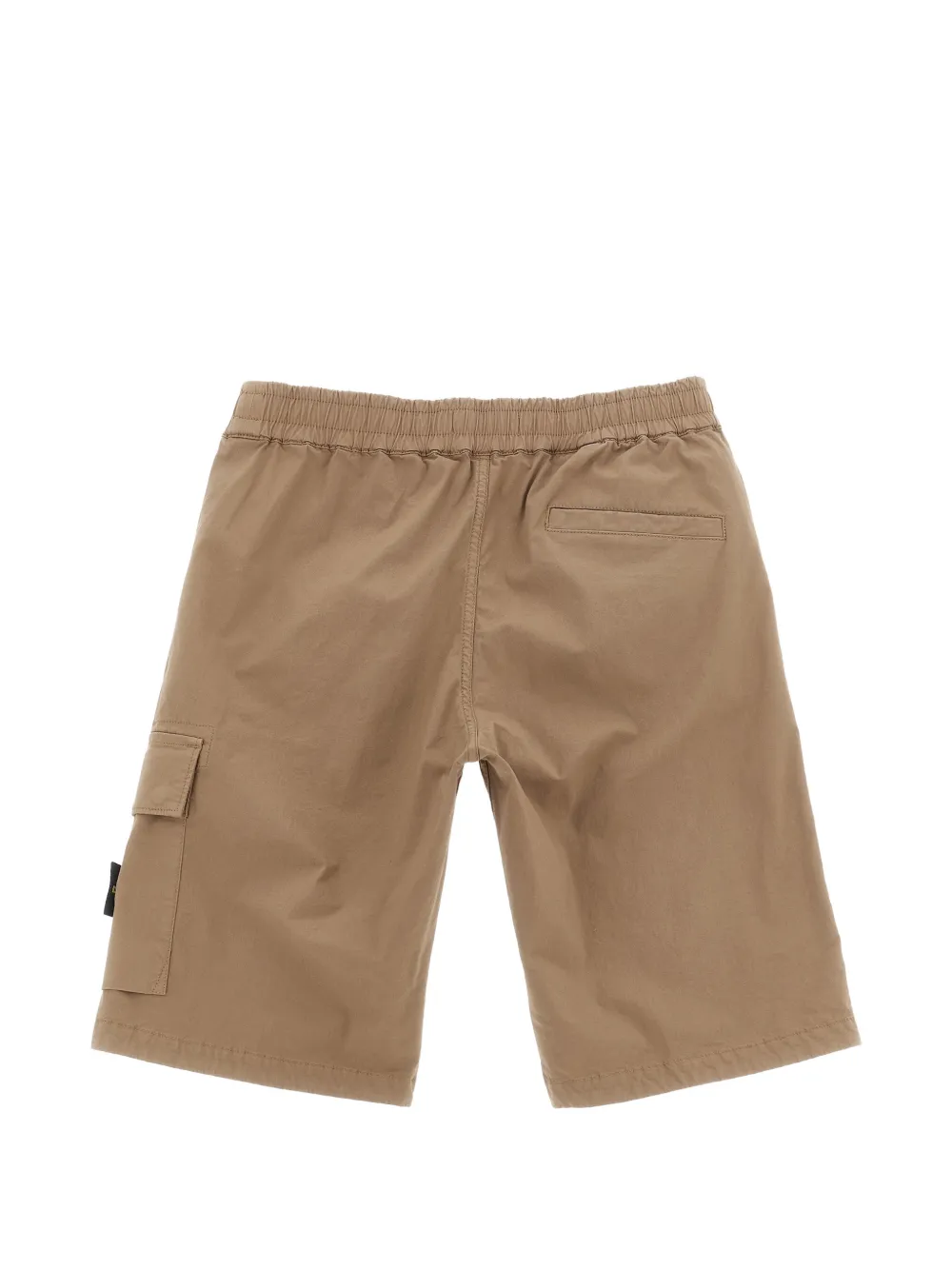 Stone Island Junior Katoenen cargo shorts met logopatch Beige