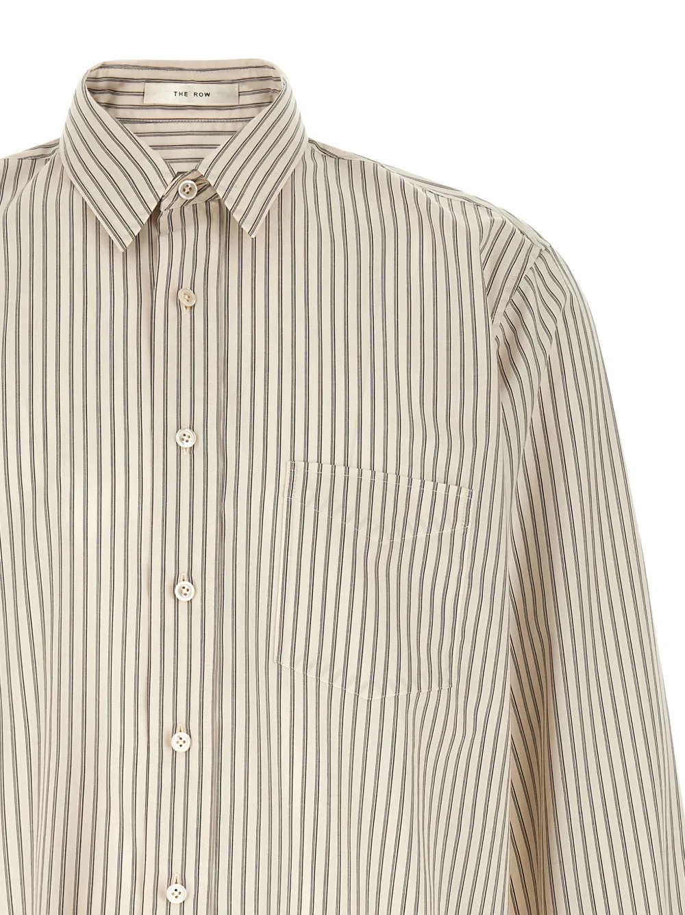  The Row Kardiff Striped Cotton Shirt - Neutrals 
