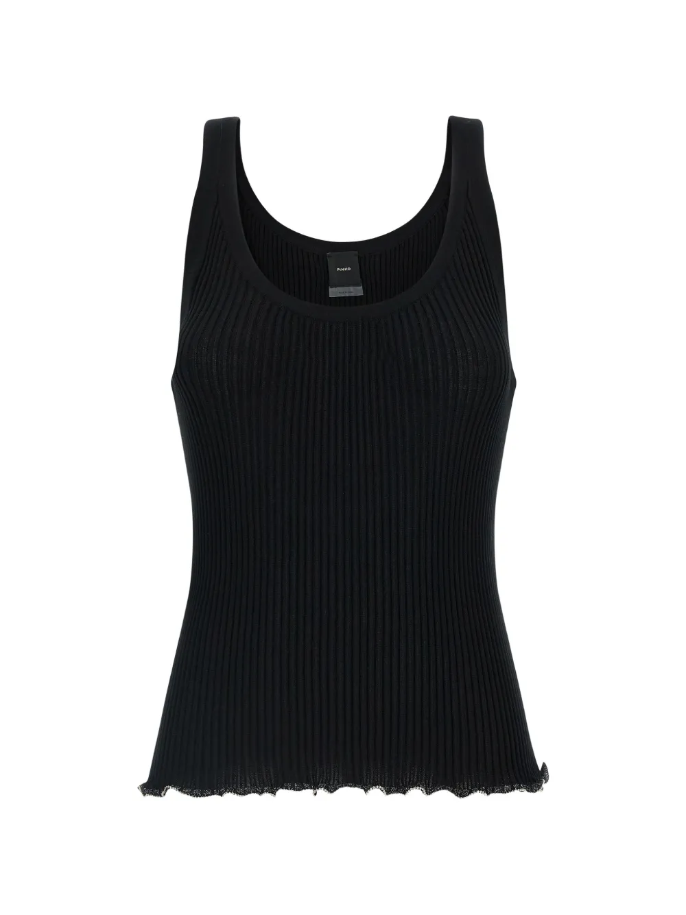 PINKO ribbed beaded top - Nero