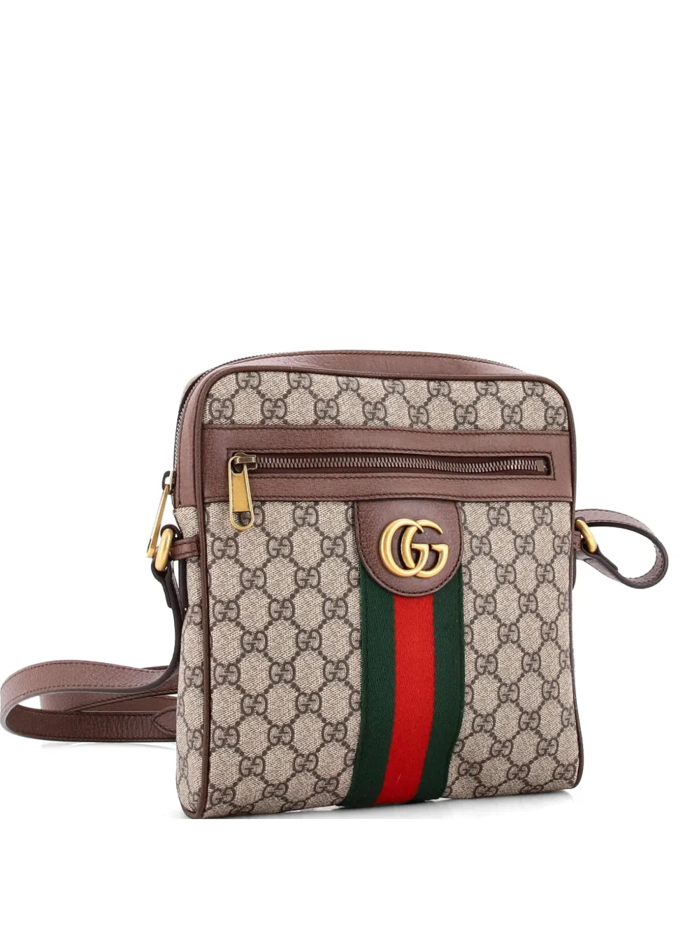 Gucci Pre-Owned Ophidia Messenger Bag GG Coated Canvas Small crossbody bag - Marrone