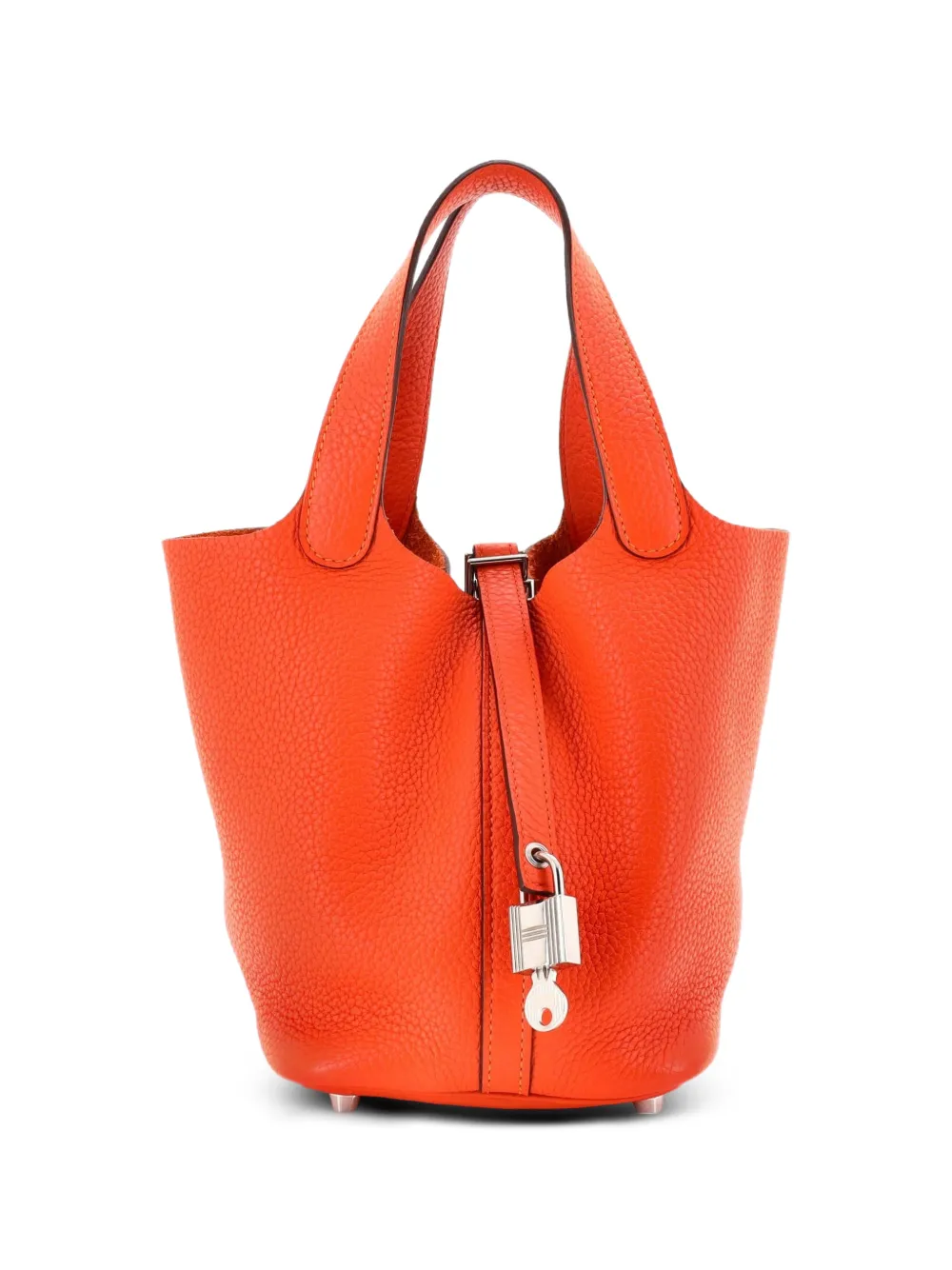 Hermès Pre-Owned Picotin Lock Bag Clemence PM bucket bag - Arancione