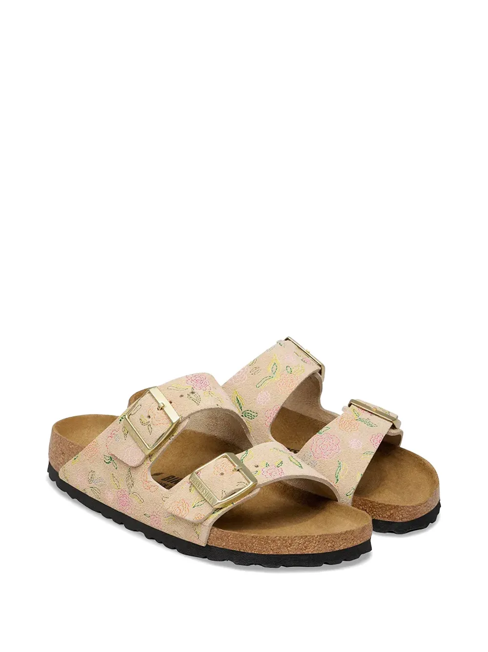 Birkenstock Arizona floral-print sandals Beige