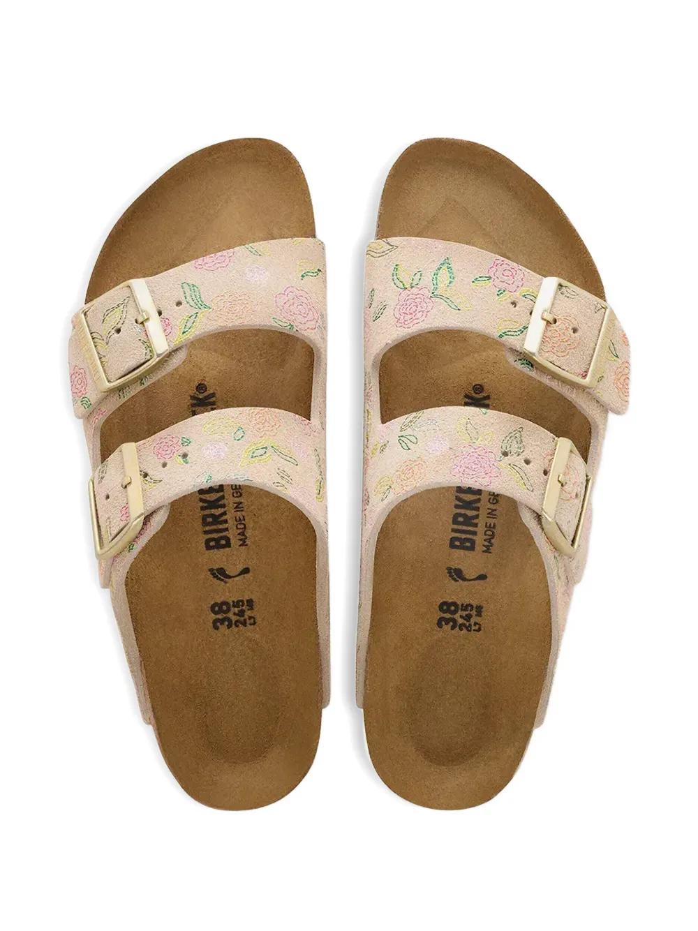 Birkenstock Arizona floral-print sandals Beige