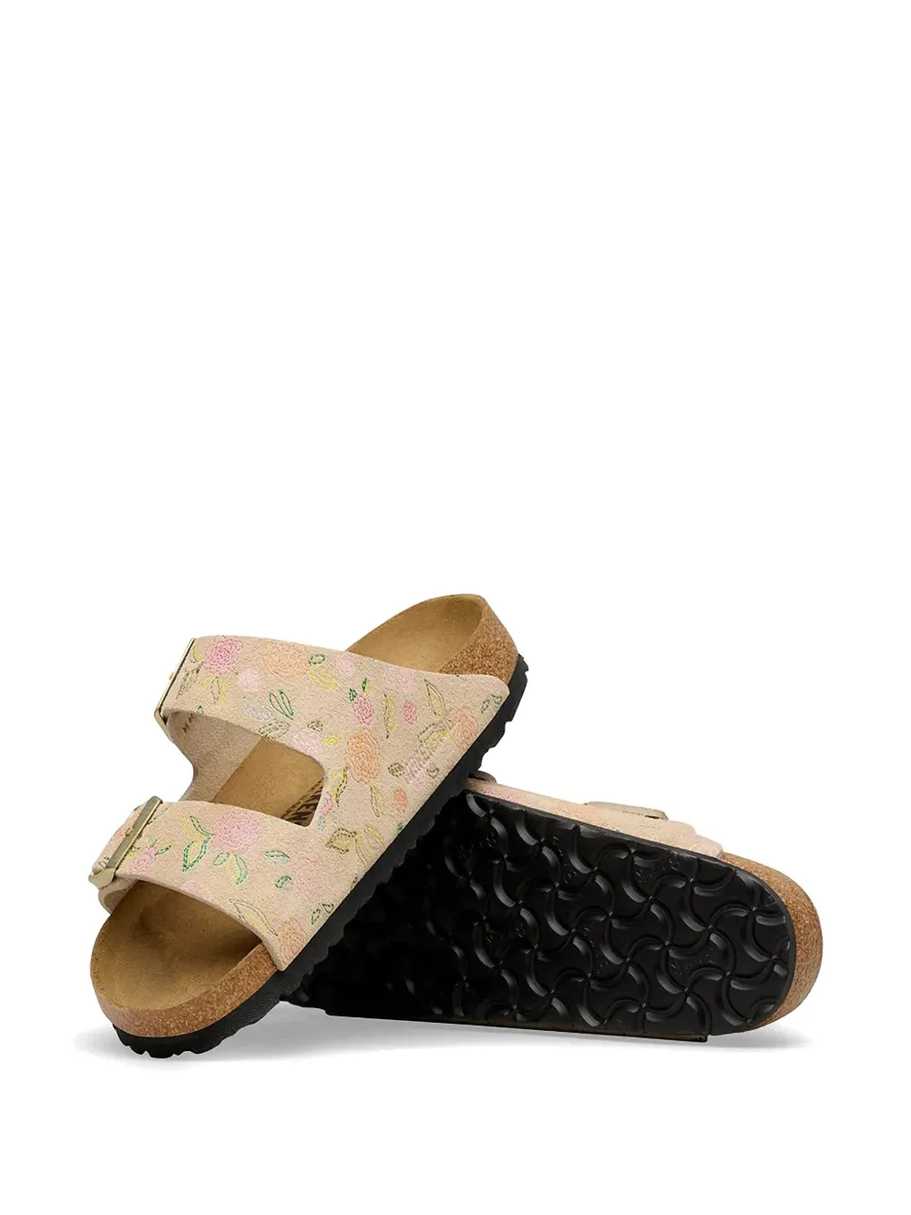 Birkenstock Arizona floral-print sandals Beige