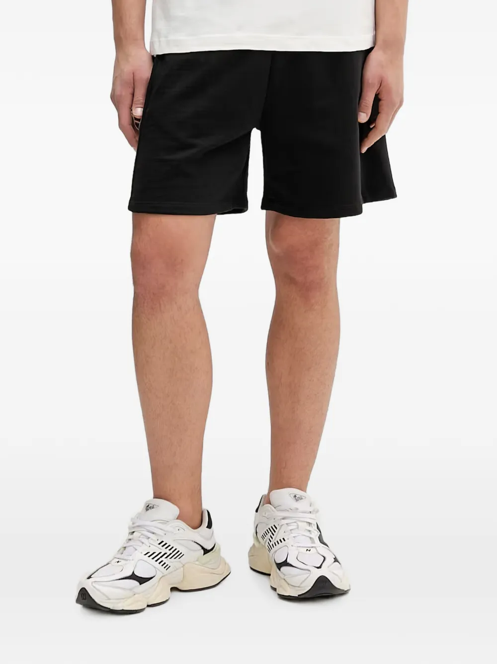 BARROW logo-print elasticated-waist shorts - Black