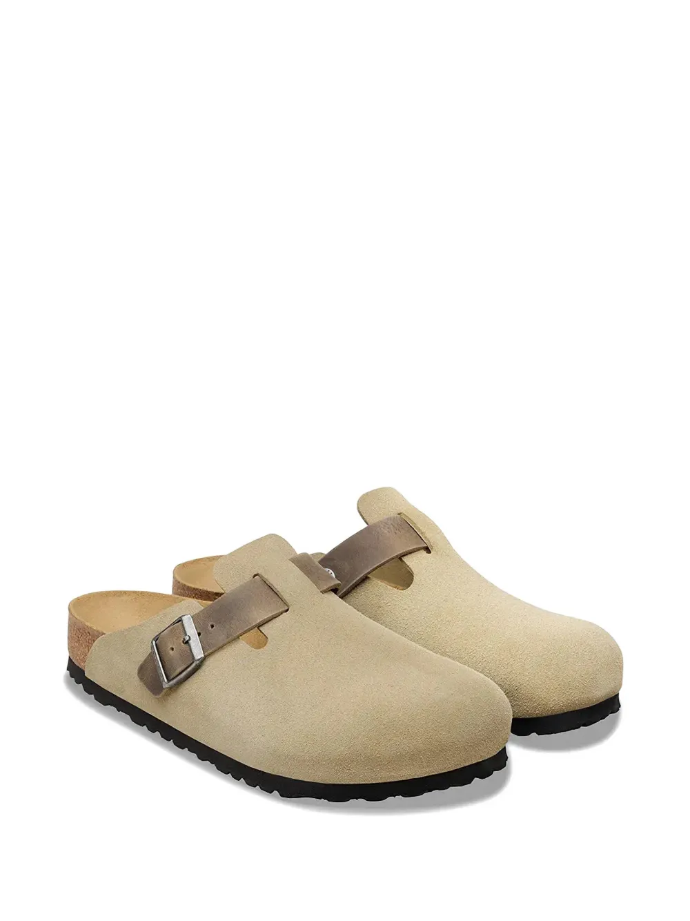 Birkenstock Boston buckle-fastening mules Beige