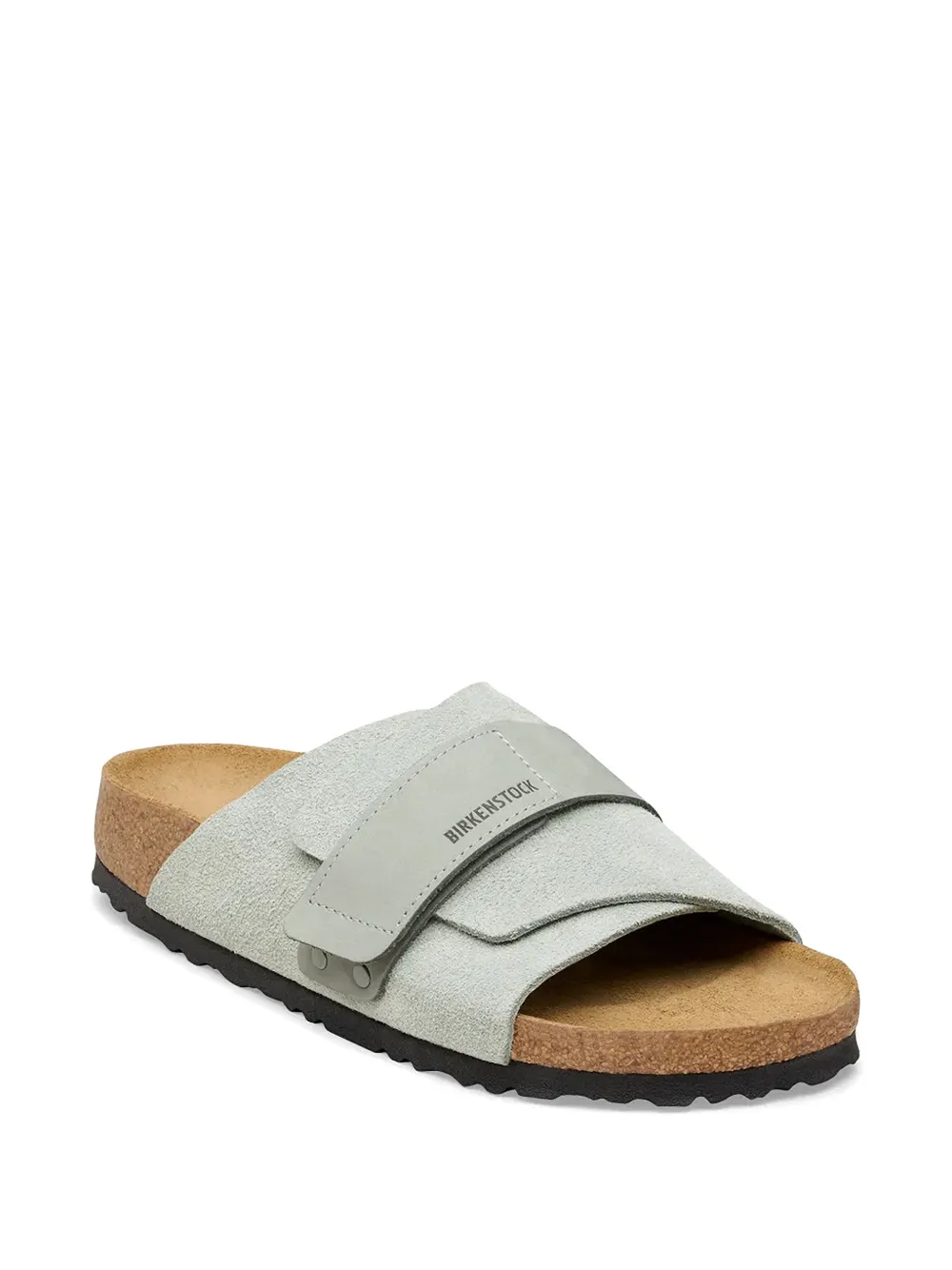 Birkenstock Kyoto touch-strap suede sandals Groen