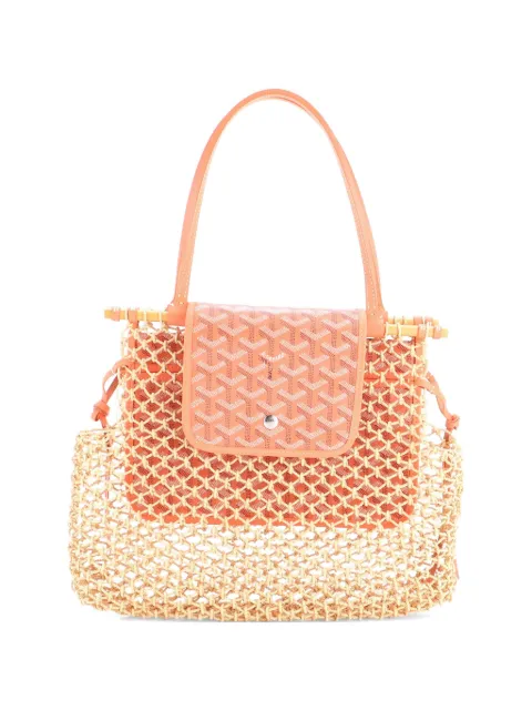 Goyard Pre-Owned Aligre Bag Raffia Net with Coated Canvas tote bag