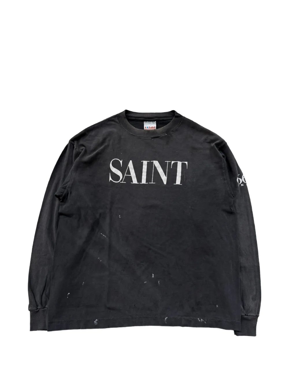 SAINT MXXXXXX T-shirt a maniche lunghe in cotone - Nero