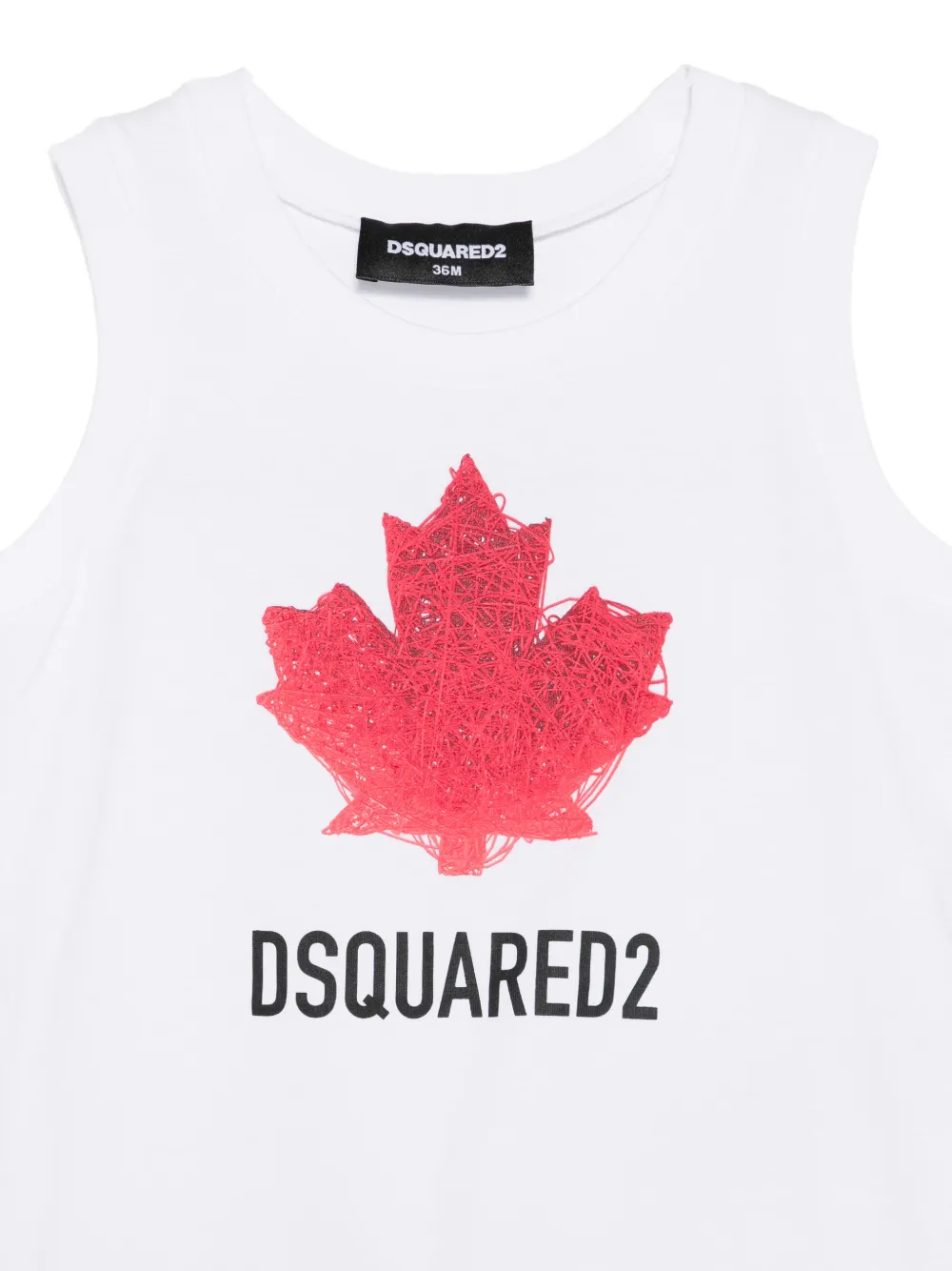 Dsquared2 Kids Leaf Print T-shirt - White 