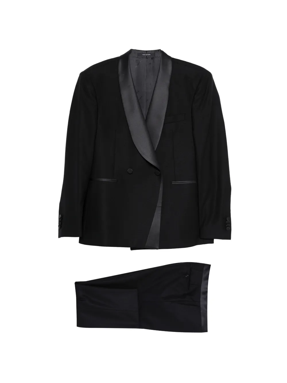 Tagliatore satin-trim suit - Blu