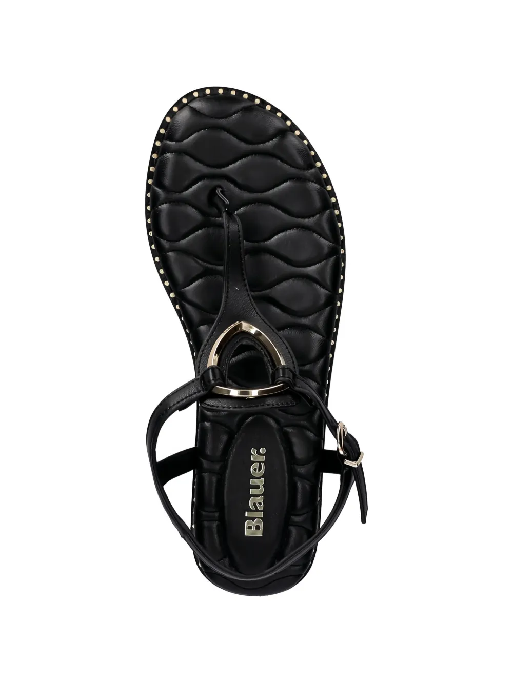 Blauer Ashley quilted heart detail sandals Zwart