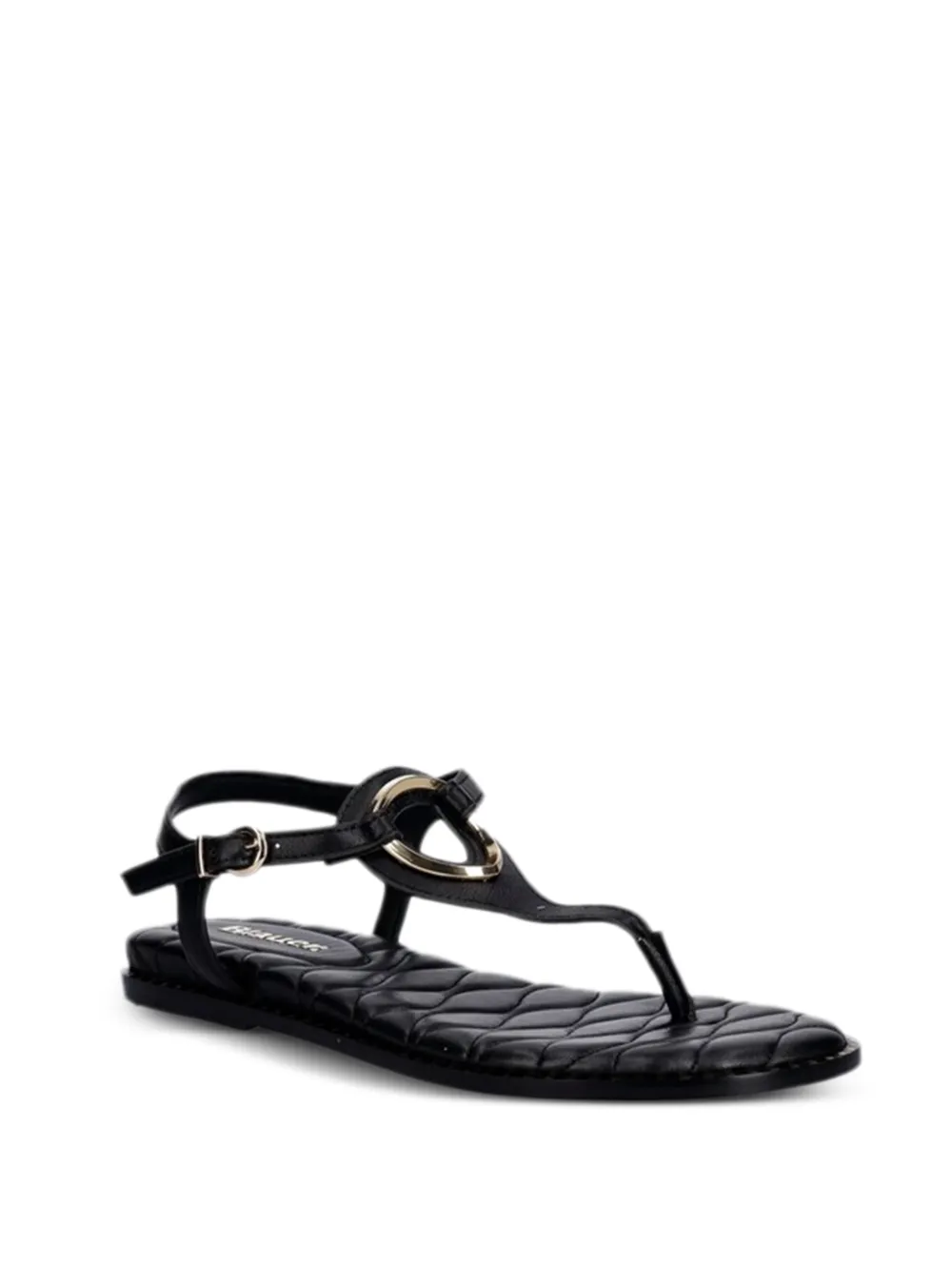 Blauer Ashley quilted heart detail sandals Zwart