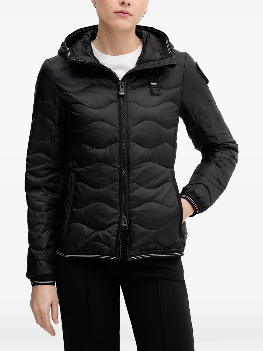 Blauer Camelia quilted hooded jacket