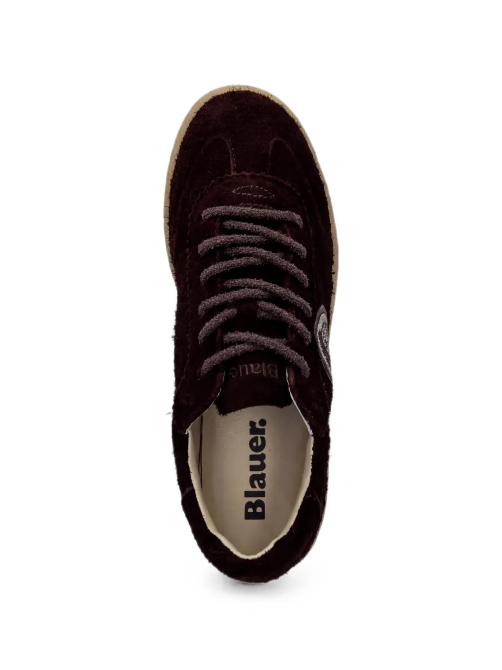 Blauer Sneakers met applicatie Bruin