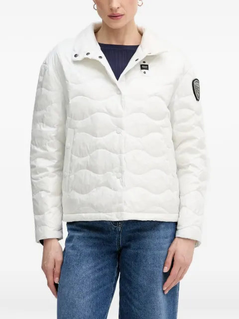 Blauer Lamartine wave-quilted logo-patch puffer jacket
