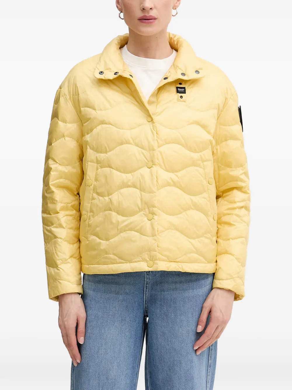 Blauer Lamartine wave-quilted puffer jacket - Giallo