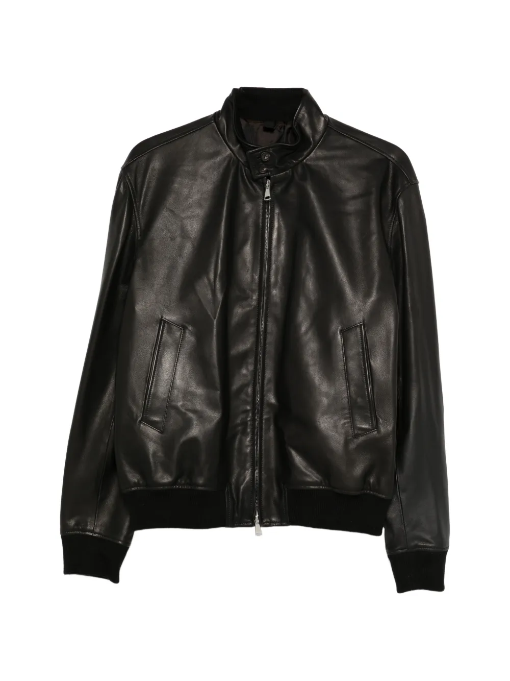 Tagliatore Ice leather jacket - Nero