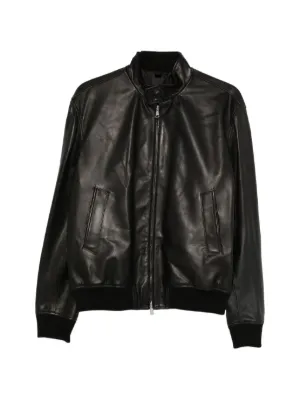STUDIONICHOLSON　レザージャケット Studio Nicholson Leather Jacket | Black | FARFETCH