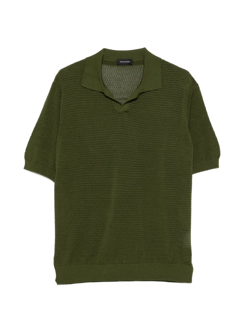 Tagliatore collar knitted T-shirt - Grün