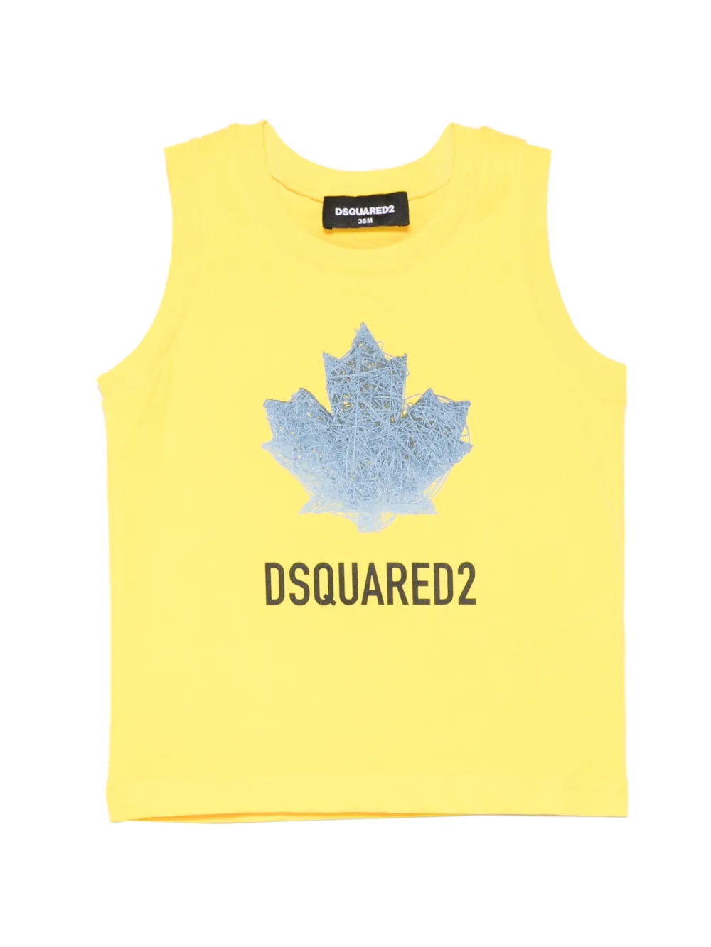 DSQUARED2 KIDS leaf-print T-shirt - Giallo